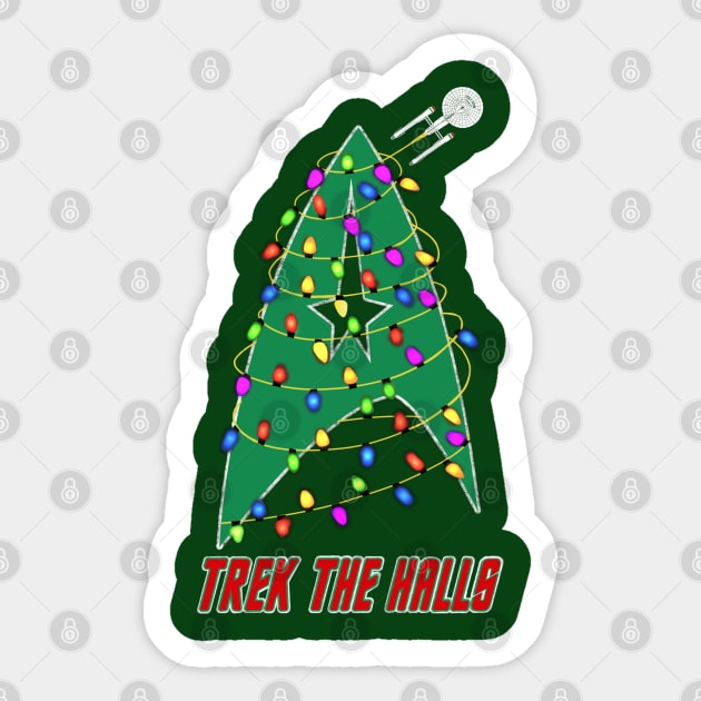 Trek the Halls Sticker by DistractedGeek